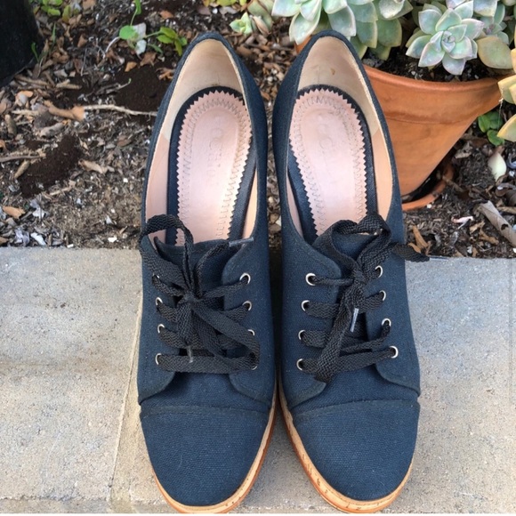 Chloe lace up cork platform wedges - Picture 4 of 10